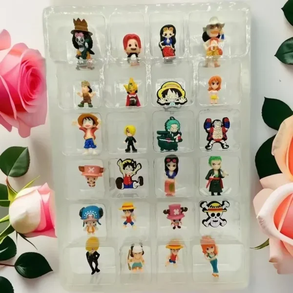 2D Acrylic ONE PIECE Christmas Advent Calendar Day Fun 24 Days Halloween Countdown Blind Box Anime Collection Toy Gifts