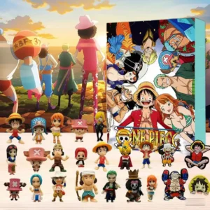 2D Acrylic ONE PIECE Christmas Advent Calendar Day Fun 24 Days Halloween Countdown Blind Box Anime Collection Toy Gifts