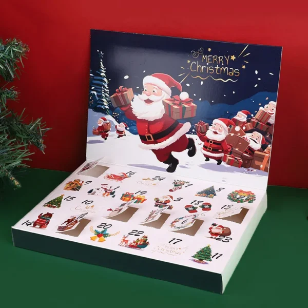 kf-S691f6dd5350649b2971aa8f4c6ac0a1aJ 2026 Christmas Advent Calendar Empty Box 24 Days Countdown DIY Fillable Gift Box Christmas New Year Party Kids Surprise Gift