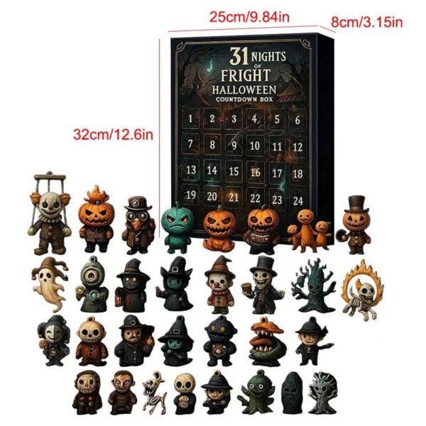 31 Nights Of Fright For Halloween Countdown Box 2026 Advents Calendar For Halloween With 31 Spookys Surprise Toys For Kids
