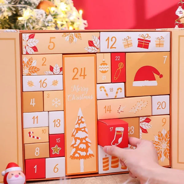 24 Grids Refillable Advent Calendar Boxes Empty Advent Calendar Boxes Christmas Cardboard Made Your Own Calendar Box For Snacks