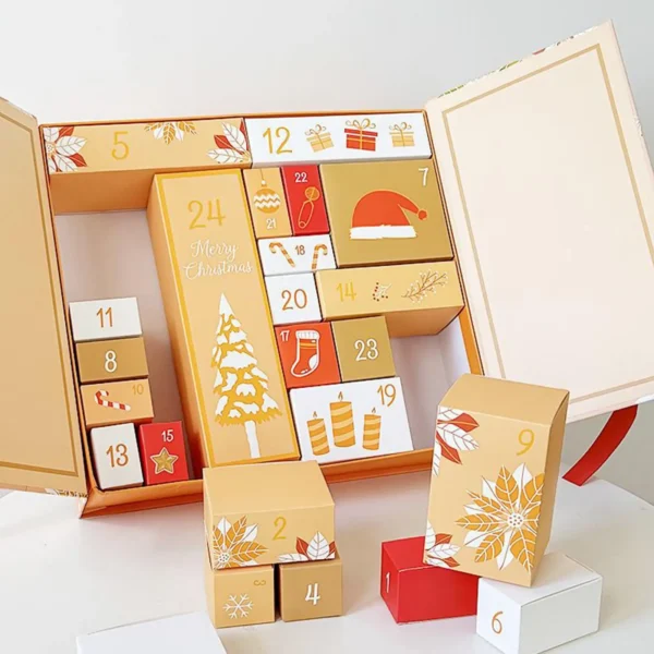 24 Grids Refillable Advent Calendar Boxes Empty Advent Calendar Boxes Christmas Cardboard Made Your Own Calendar Box For Snacks