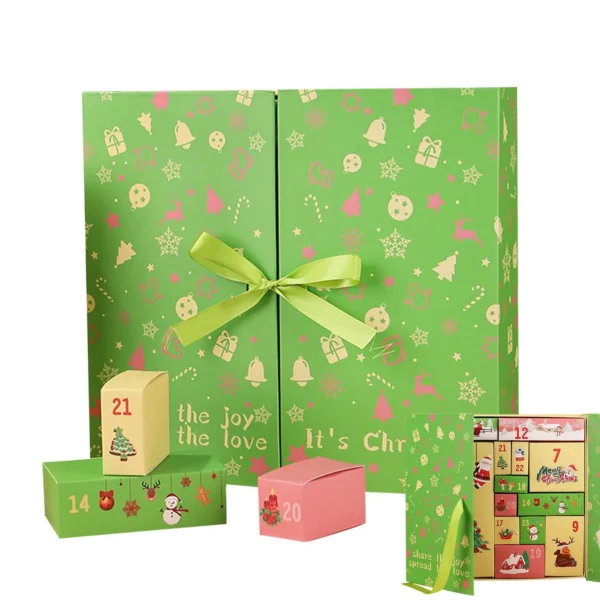 24 Grids Refillable Advent Calendar Boxes Empty Advent Calendar Boxes Christmas Cardboard Made Your Own Calendar Box For Snacks