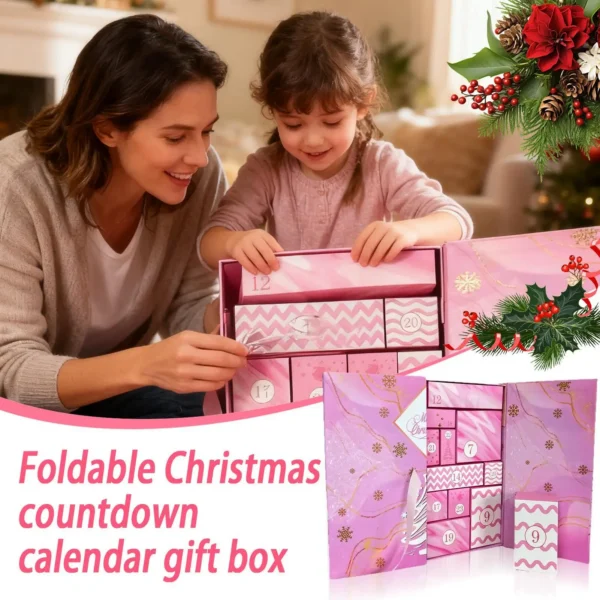 2026 Empty Calendar Advent Empty 24-Grid Christmas Decor Fillable Family Calendar Blank Box New Year Decor for Kids Party Gifts