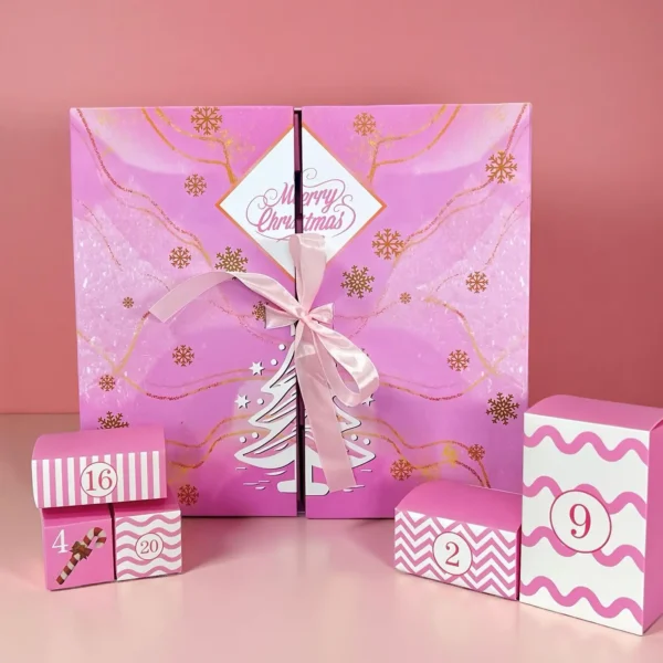 2026 Empty Calendar Advent Empty 24-Grid Christmas Decor Fillable Family Calendar Blank Box New Year Decor for Kids Party Gifts