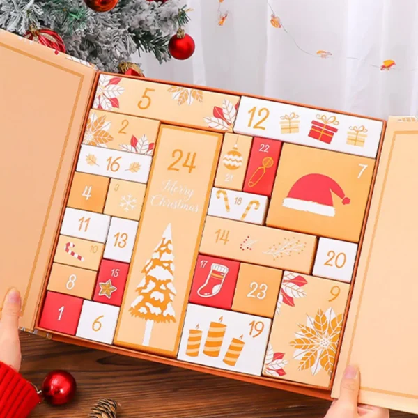 24 Grids Refillable Advent Calendar Boxes Empty Advent Calendar Boxes Christmas Cardboard Made Your Own Calendar Box For Snacks